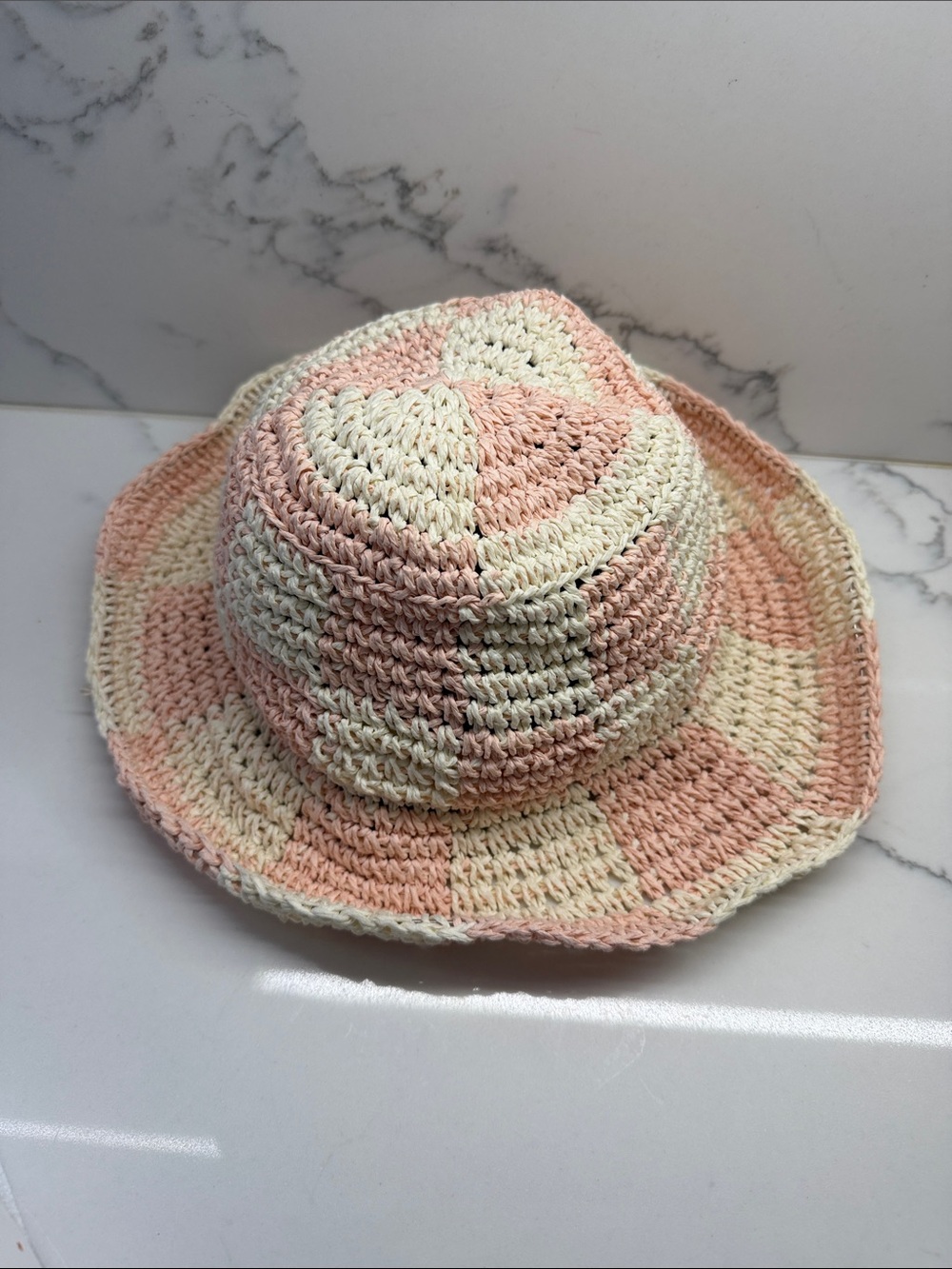 Wyeth Sun Hat in Pink and Cream
